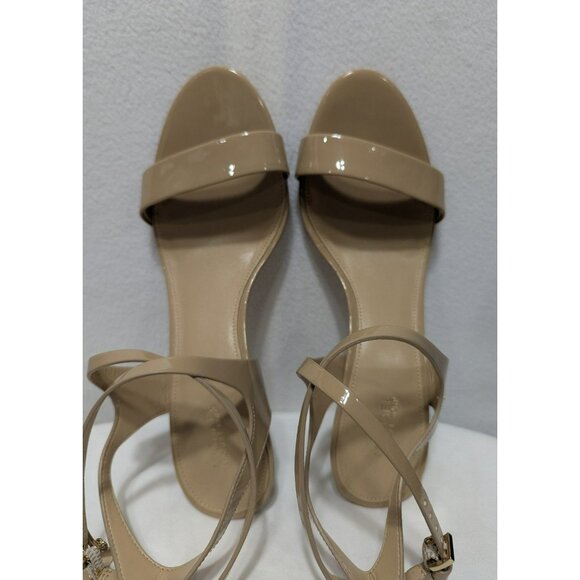 Michael Kors Kaylee Mid Heel Patent Strappy Nude Women Size 9 - Picture 4 of 12